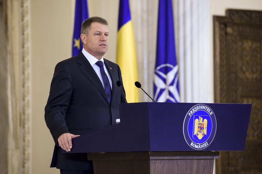 Presedintele Klaus Iohannis sustine la palatul Cotroceni o conferinta de presa, anuntand propunerea lui Eduard Hellvig pentru functia de director al Serviciului Roman de Informatii (SRI).